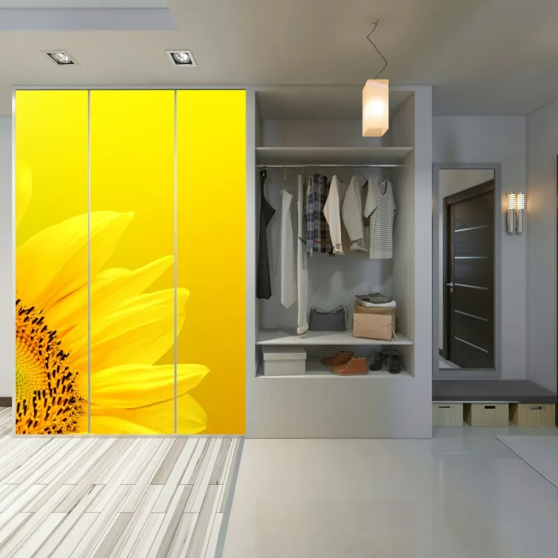 Naklejka na szafę monochromatyczna lilia zbliżenie – Wallissimo®