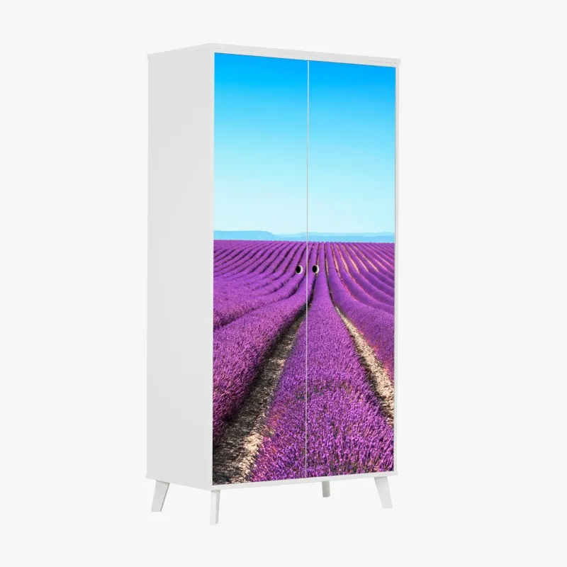 Naklejka na szafę granatowy geometryczny wzór sześcianów – Wallissimo®