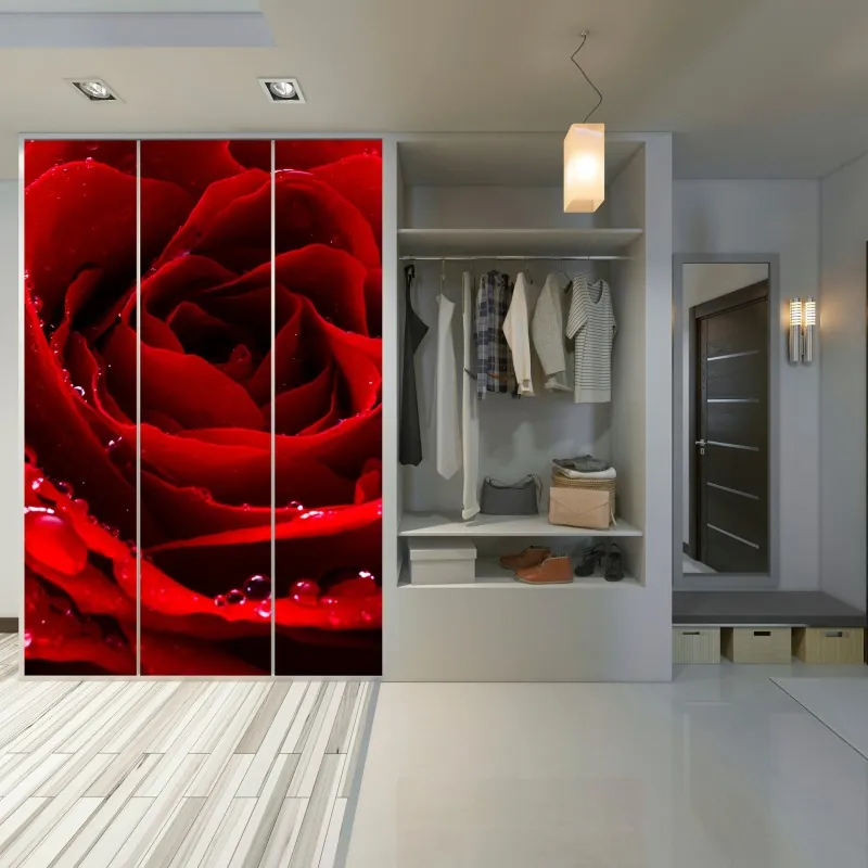 Naklejka na szafę tropikalny wzór z liśćmi monstery – Wallissimo®