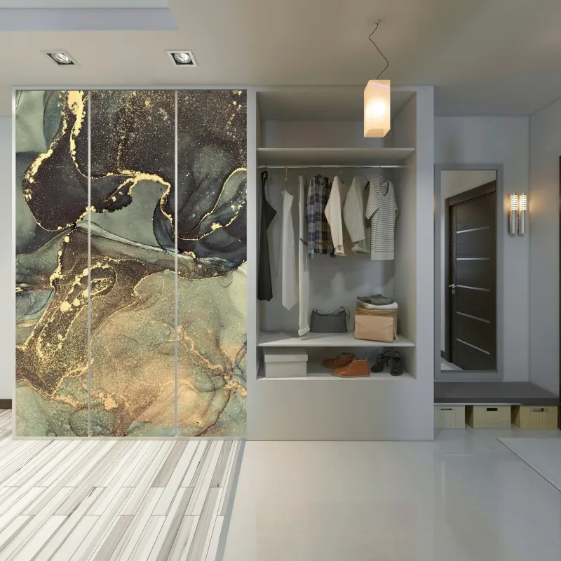 Naklejka na szafę monochromatyczne wybrzeże z lotu ptaka – Wallissimo®