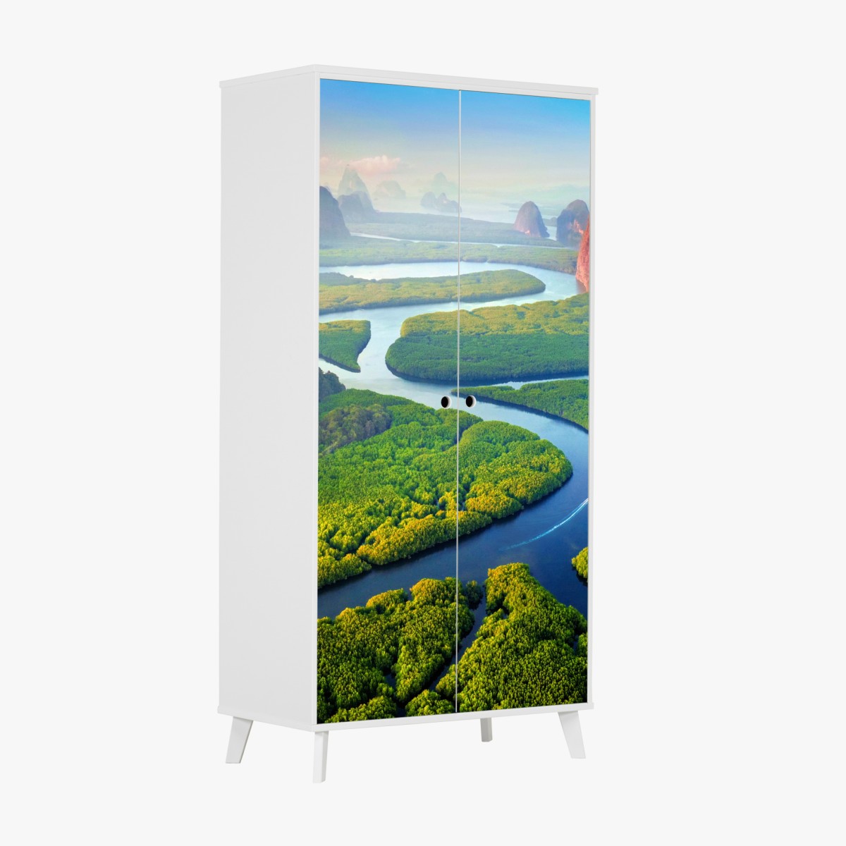 Wardrobe sticker sunrise over Phang Nga Bay