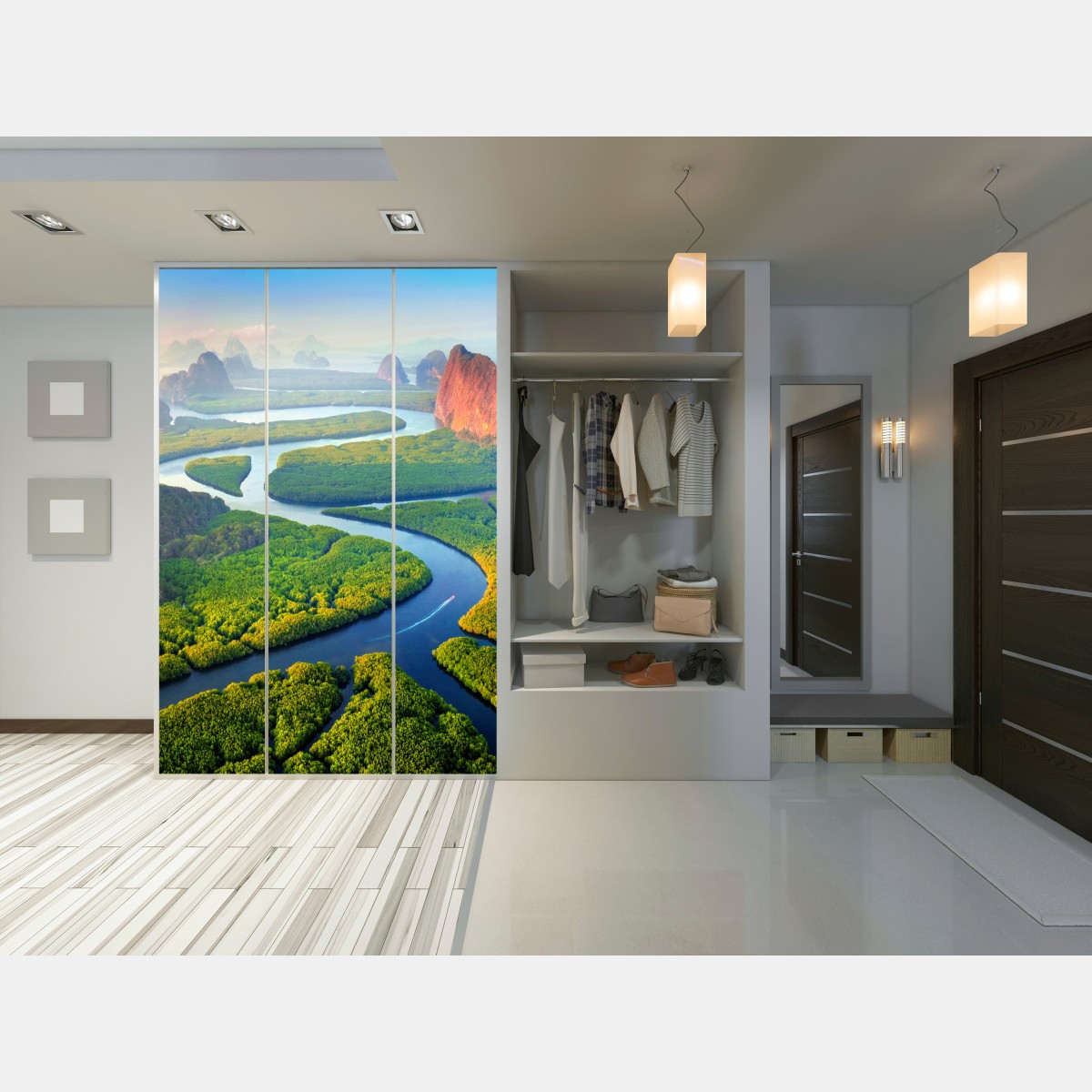 Naklejka na szafę wschód słońca nad Zatoką Phang Nga – Wallissimo® Naklejka na szafę wschód słońca nad Zatoką Phang Nga – Wallissimo®