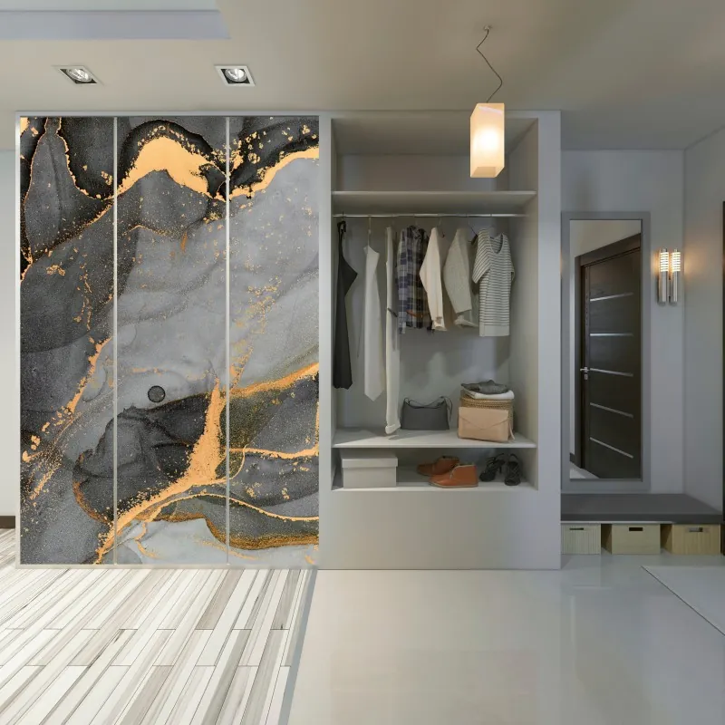 Naklejka na szafę subtelna monochromatyczna faktura – Wallissimo®