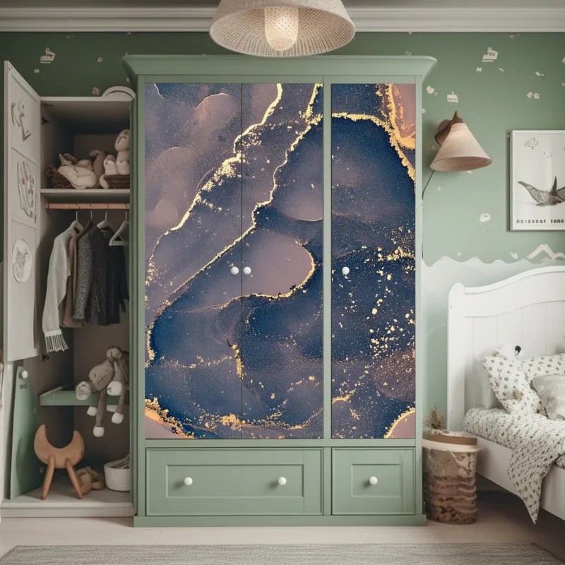 Naklejka na szafę delikatny wzór z magnoliami – Wallissimo®