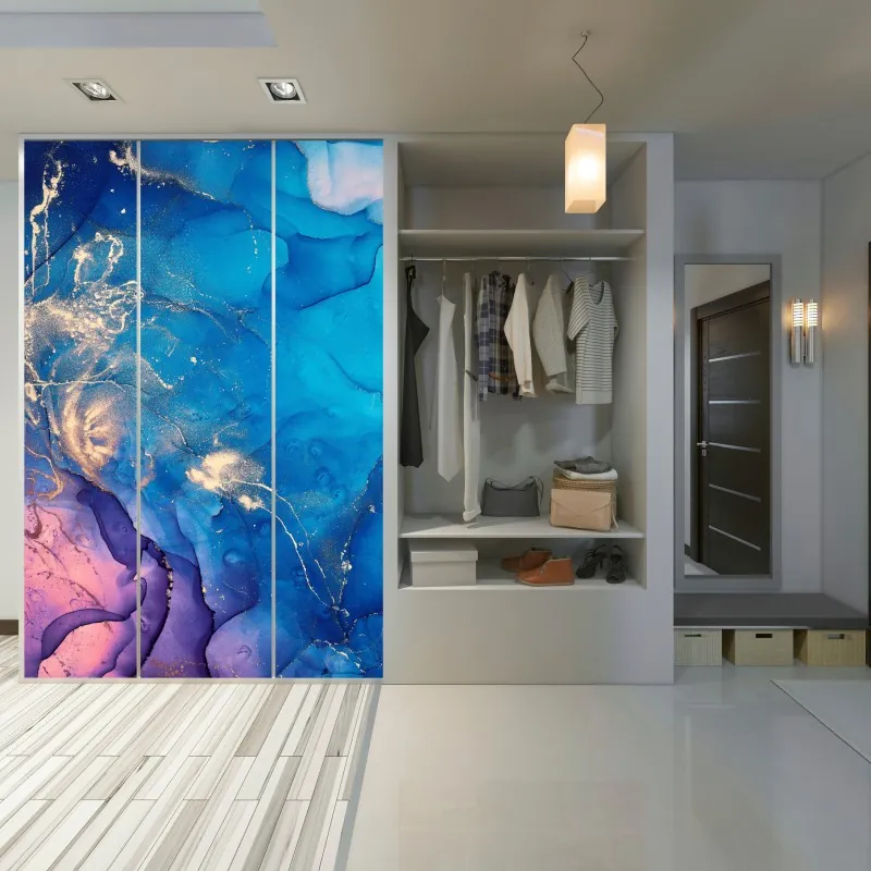 Naklejka na szafę tropikalny wzór z liśćmi monstery – Wallissimo®