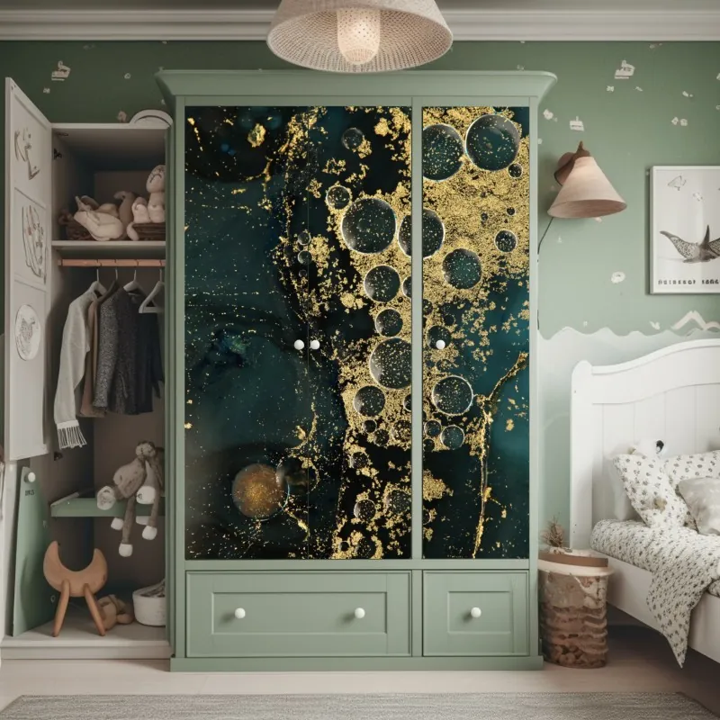 Naklejka na szafę subtelna monochromatyczna faktura – Wallissimo®