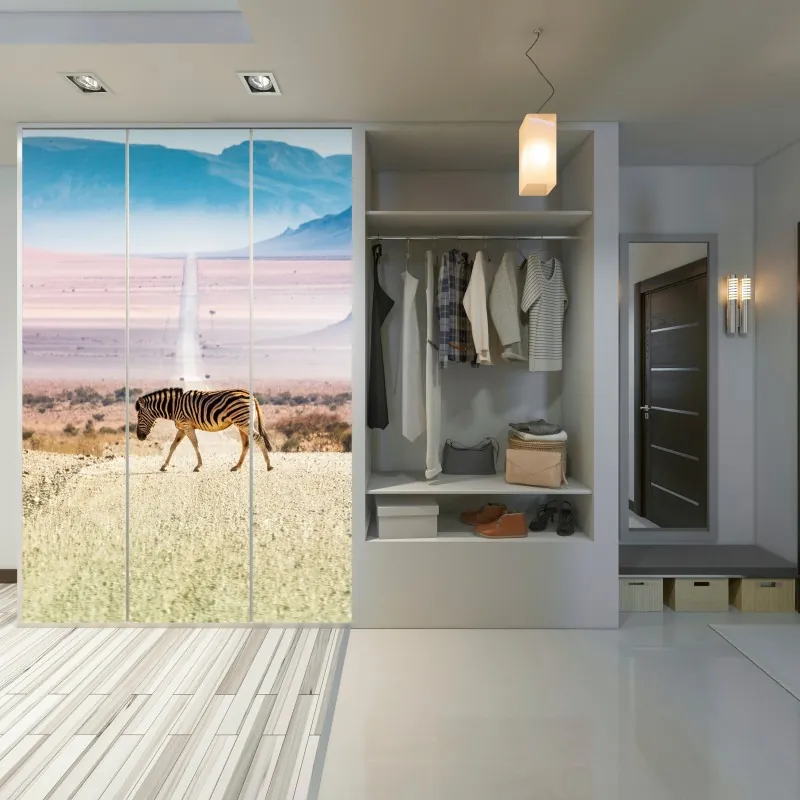 Naklejka na szafę ręcznie rysowany wzór róż – Wallissimo®