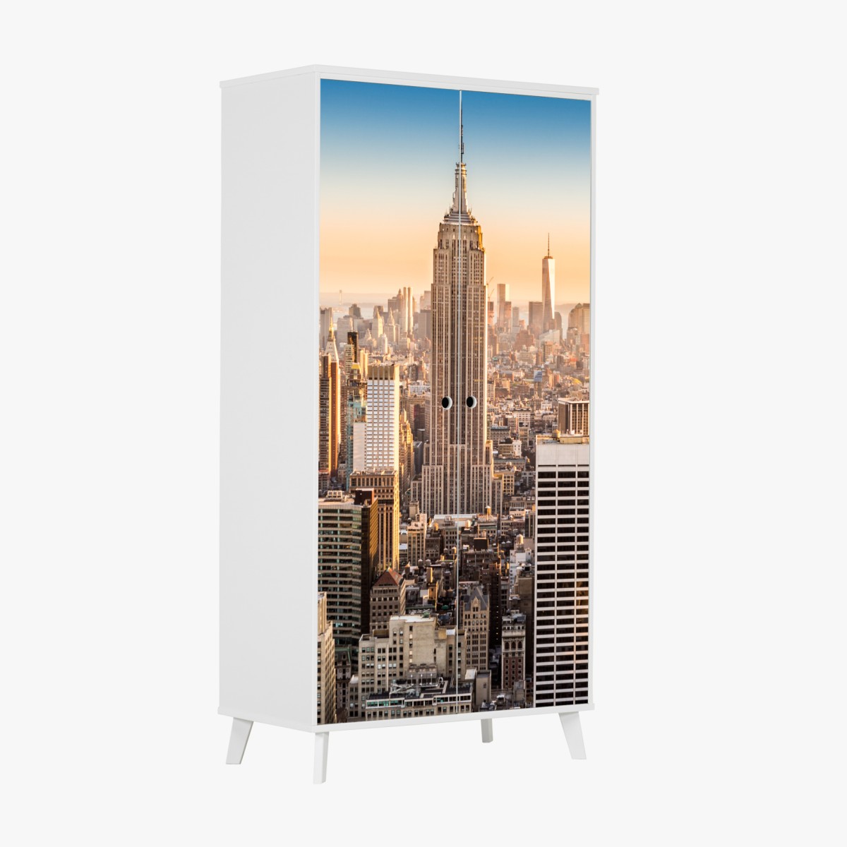 Wardrobe sticker New York skyline at golden hour