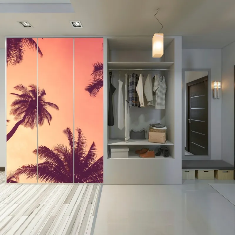 Naklejka na szafę ornamentalny złoty wzór chmur – Wallissimo®