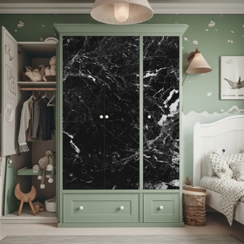 Naklejka na szafę złoty wzór art deco – Wallissimo®