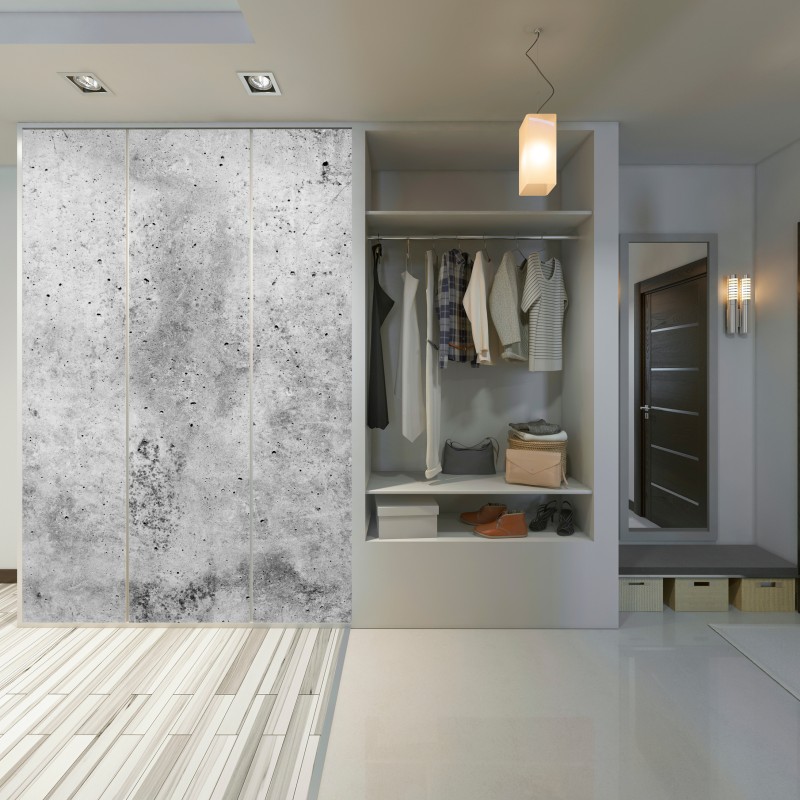 Naklejka na szafę surowa tekstura betonu na ścianie – Wallissimo® Naklejka na szafę surowa tekstura betonu na ścianie – Wallissimo®