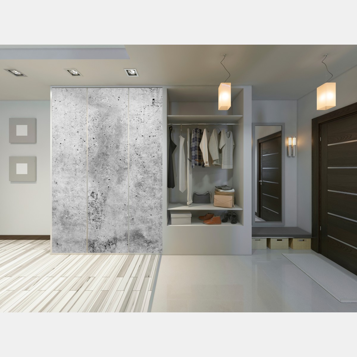 Naklejka na szafę surowa tekstura betonu na ścianie – Wallissimo® Naklejka na szafę surowa tekstura betonu na ścianie – Wallissimo®