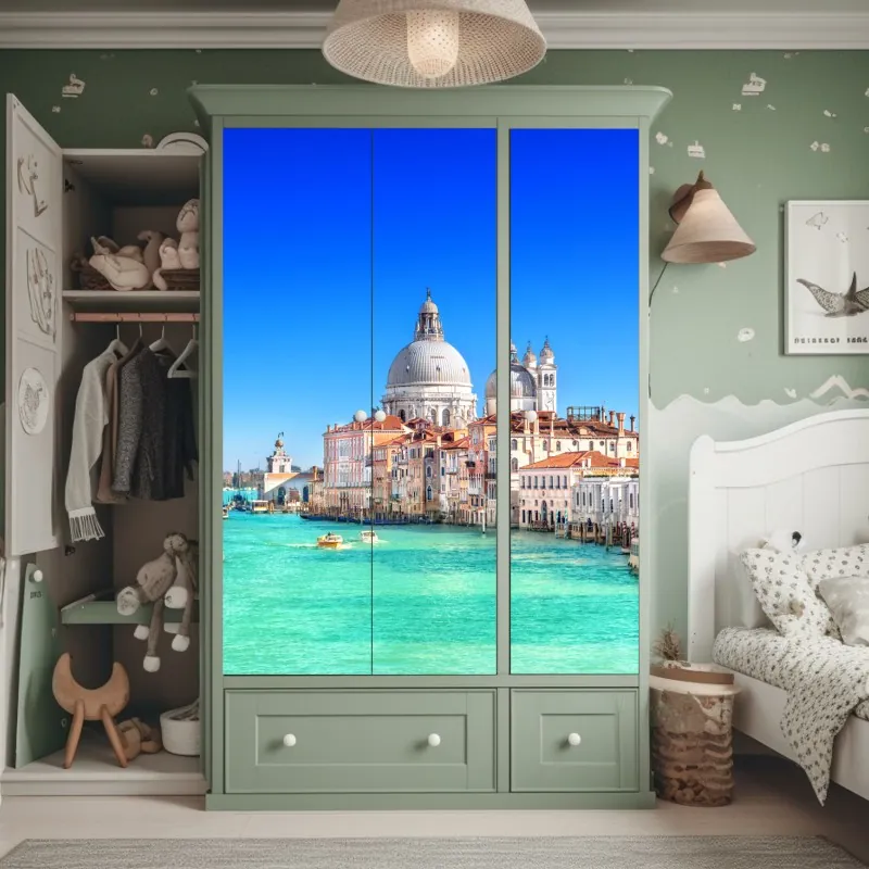 Naklejka na szafę Wenecja wielki kanał panorama – Wallissimo® Naklejka na szafę Wenecja wielki kanał panorama – Wallissimo®
