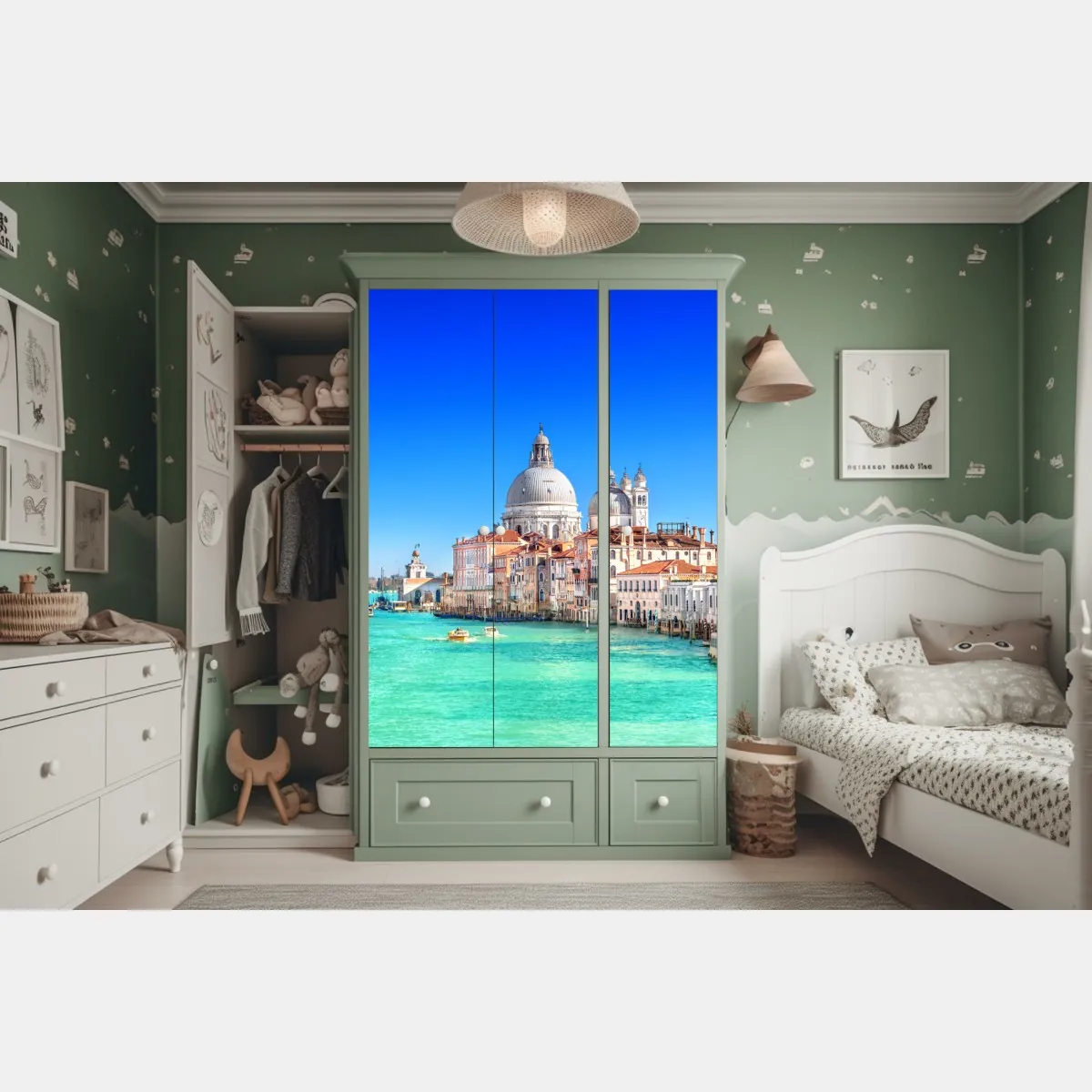 Naklejka na szafę Wenecja wielki kanał panorama – Wallissimo® Naklejka na szafę Wenecja wielki kanał panorama – Wallissimo®