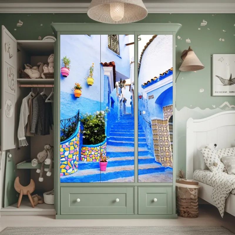 Naklejka na szafę spokojna sepiowa plaża – Wallissimo®