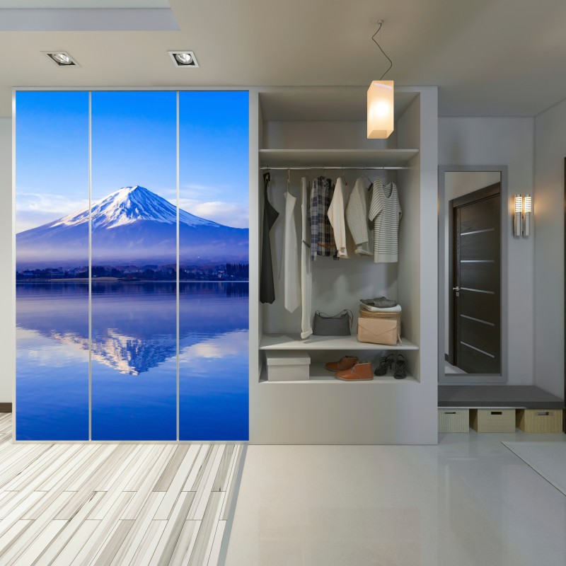 Naklejka na szafę Góra Fuji poranne odbicie nad jeziorem – Wallissimo® Naklejka na szafę Góra Fuji poranne odbicie nad jeziorem – Wallissimo®