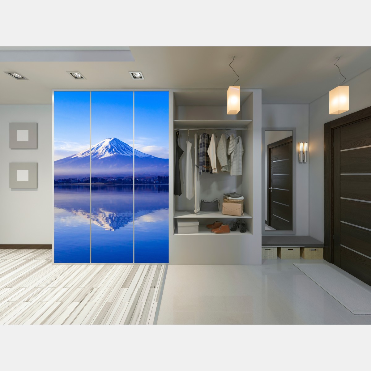 Naklejka na szafę Góra Fuji poranne odbicie nad jeziorem – Wallissimo® Naklejka na szafę Góra Fuji poranne odbicie nad jeziorem – Wallissimo®