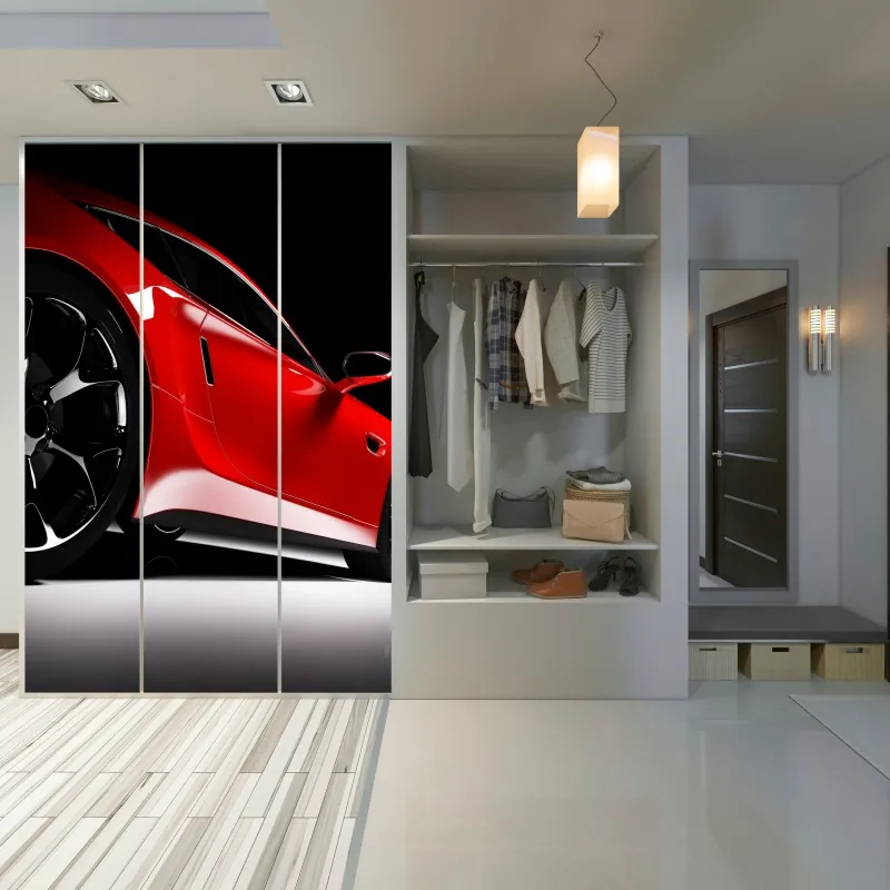 Naklejka na szafę biały marmur ze złotymi żyłkami – Wallissimo®