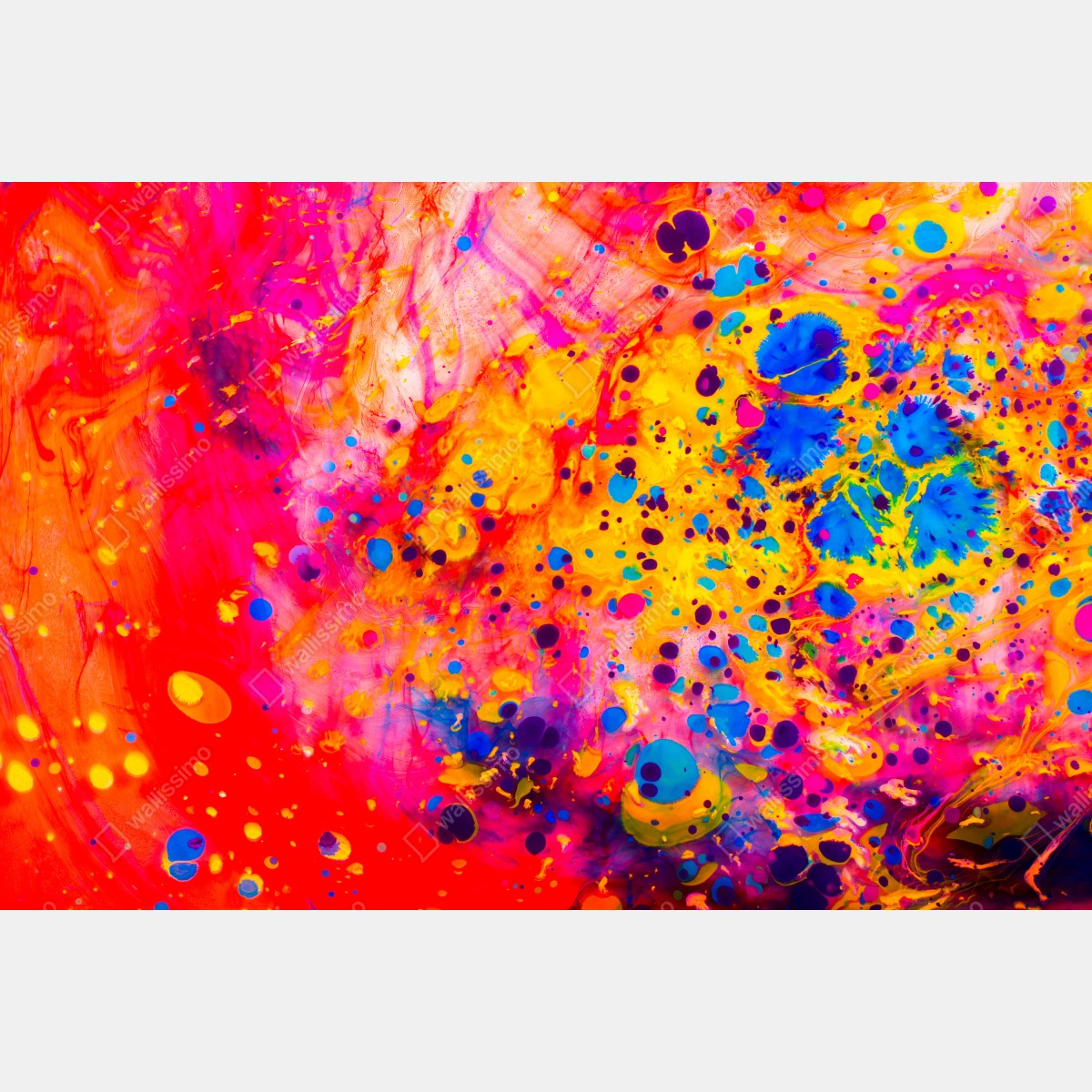 Naklejka na szafę marmurkowanie ebru w żywych kolorach – Wallissimo® Naklejka na szafę marmurkowanie ebru w żywych kolorach – Wallissimo®