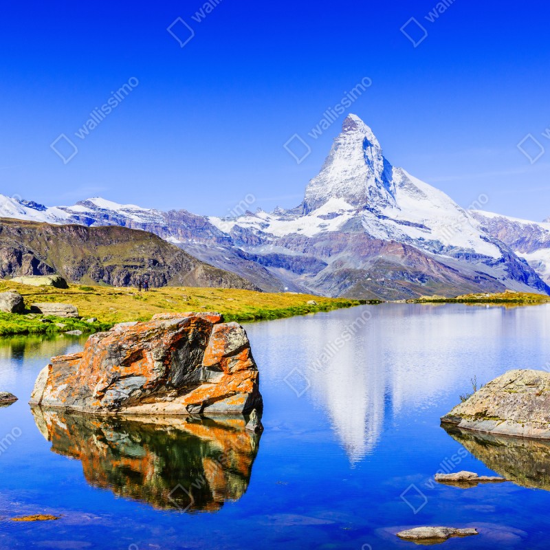 Naklejka na szafę Matterhorn odbicie w Stellisee, Zermatt – Wallissimo® Naklejka na szafę Matterhorn odbicie w Stellisee, Zermatt – Wallissimo®