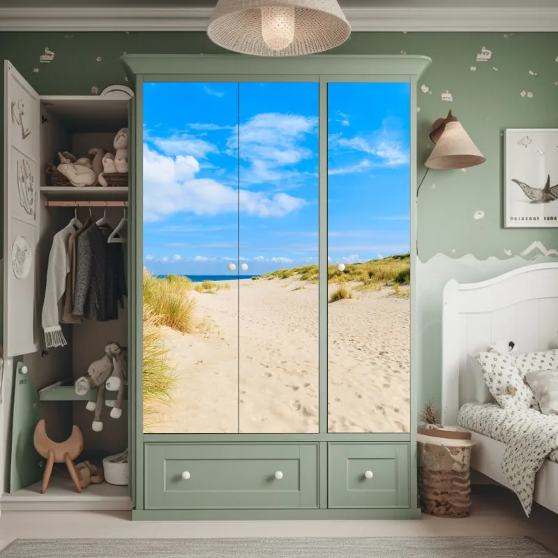 Naklejka na szafę botaniczny rysunek kwiatowy – Wallissimo®