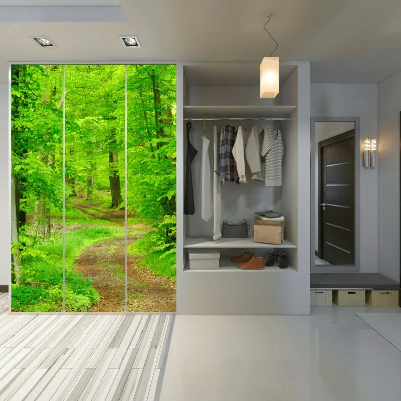 Naklejka na szafę trzy czerwone tulipany na czarnym tle – Wallissimo®