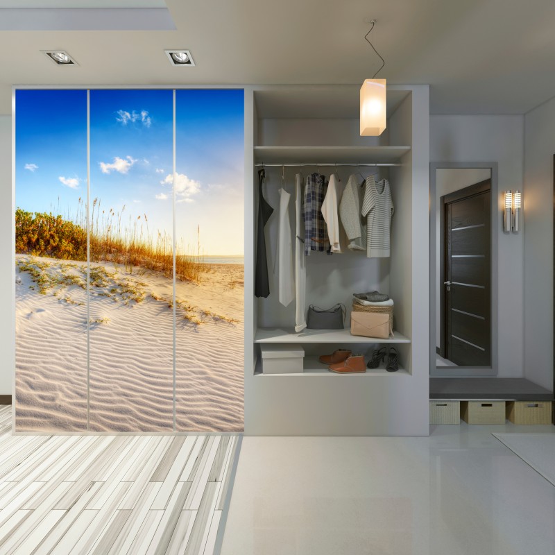 Naklejka na szafę zachód słońca nad wydmami Grace Bay – Wallissimo® Naklejka na szafę zachód słońca nad wydmami Grace Bay – Wallissimo®