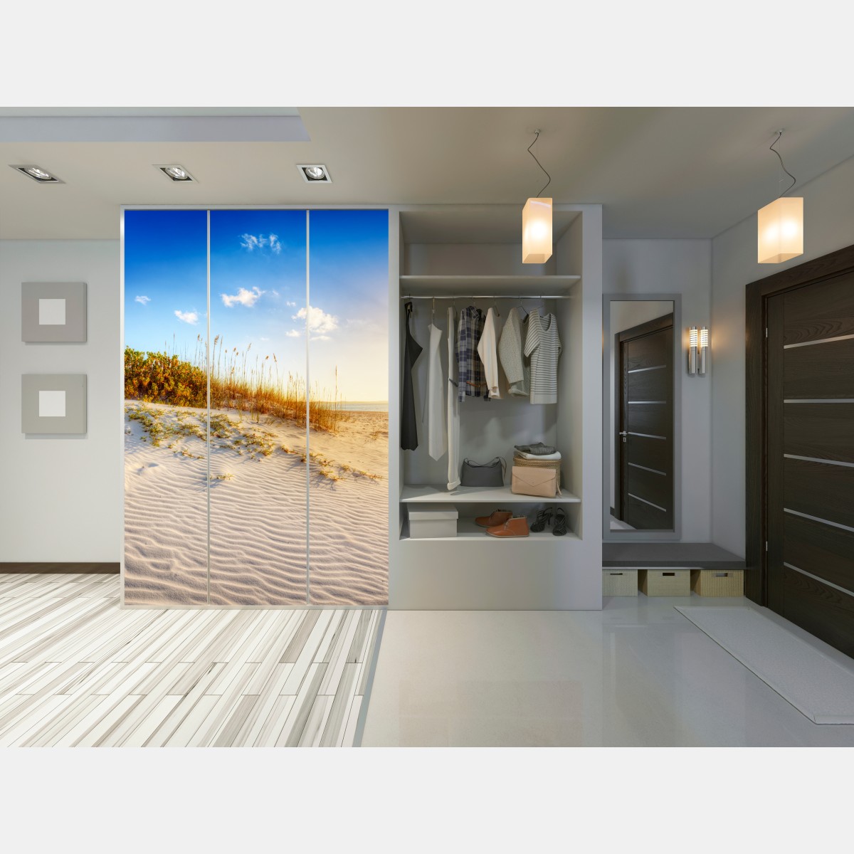 Naklejka na szafę zachód słońca nad wydmami Grace Bay – Wallissimo® Naklejka na szafę zachód słońca nad wydmami Grace Bay – Wallissimo®