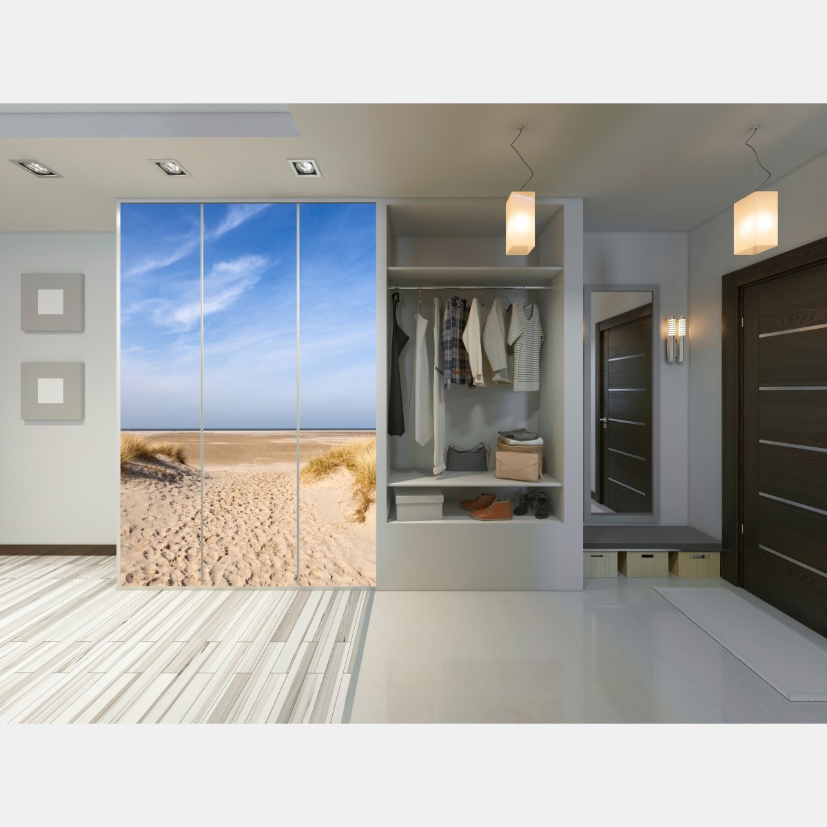 Naklejka na szafę spokojne wydmy na wybrzeżu Niemiec – Wallissimo® Naklejka na szafę spokojne wydmy na wybrzeżu Niemiec – Wallissimo®