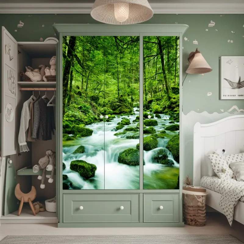 Naklejka na szafę kolorowe pływające kule 3d abstrakcja – Wallissimo®