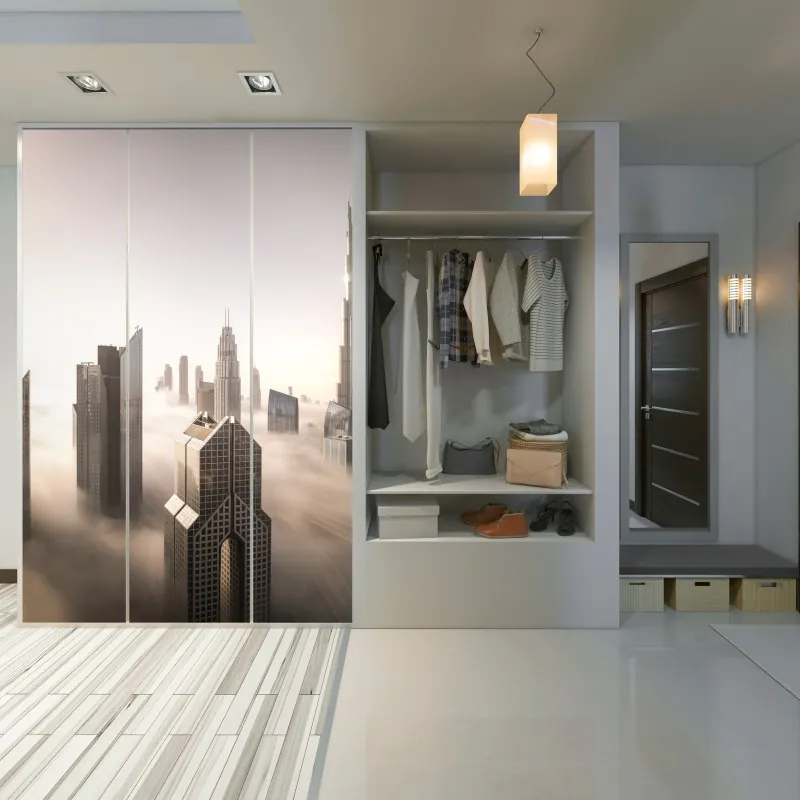 Naklejka na szafę Tadź Mahal odbicie w porannym świetle – Wallissimo®