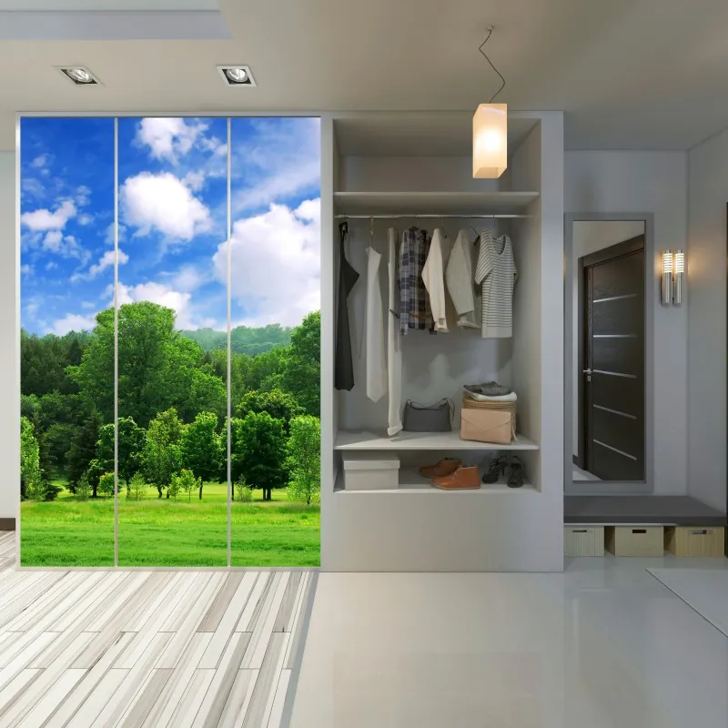 Naklejka na szafę złote Wat Arun o zmierzchu – Wallissimo®