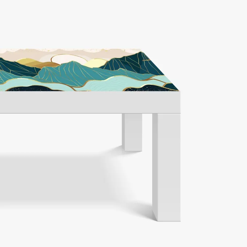 Naklejka na biurko i stół dramatyczna czarno-biała fala oceanu – Wallissimo®