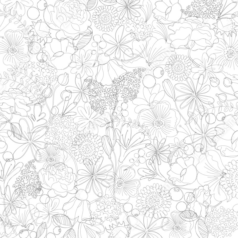 Naklejka na biurko i stół delikatny ręcznie rysowany kwiatowy wzór liniowy – Wallissimo® Naklejka na biurko i stół delikatny ręcznie rysowany kwiatowy wzór liniowy – Wallissimo®