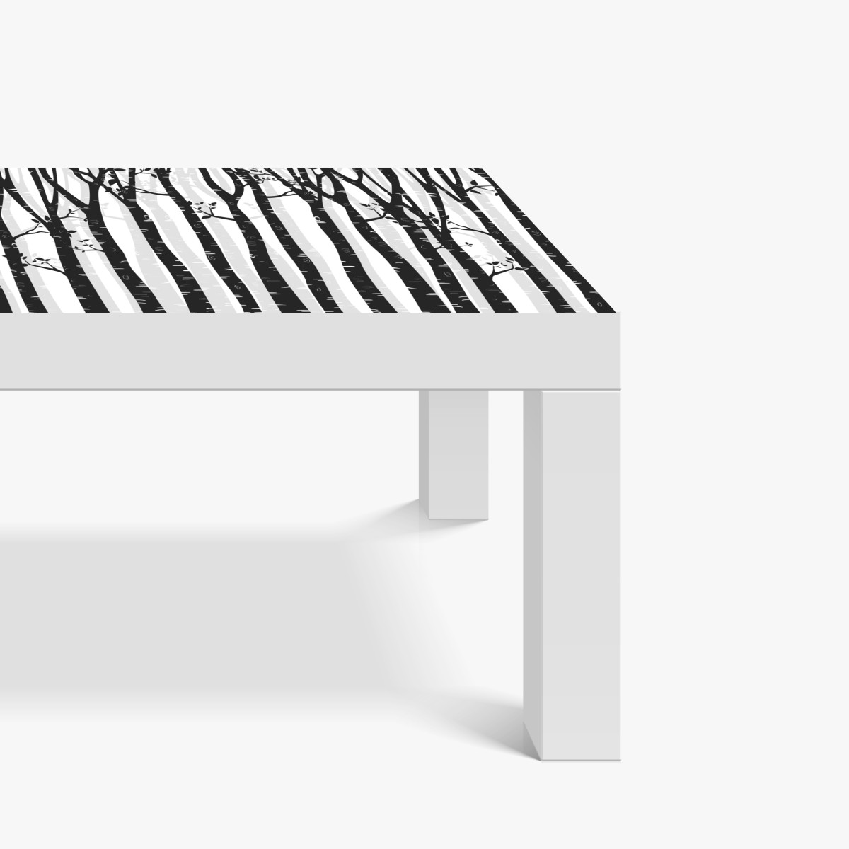 Naklejka na biurko i stół monochromatyczny las brzóz – Wallissimo® Naklejka na biurko i stół monochromatyczny las brzóz – Wallissimo®