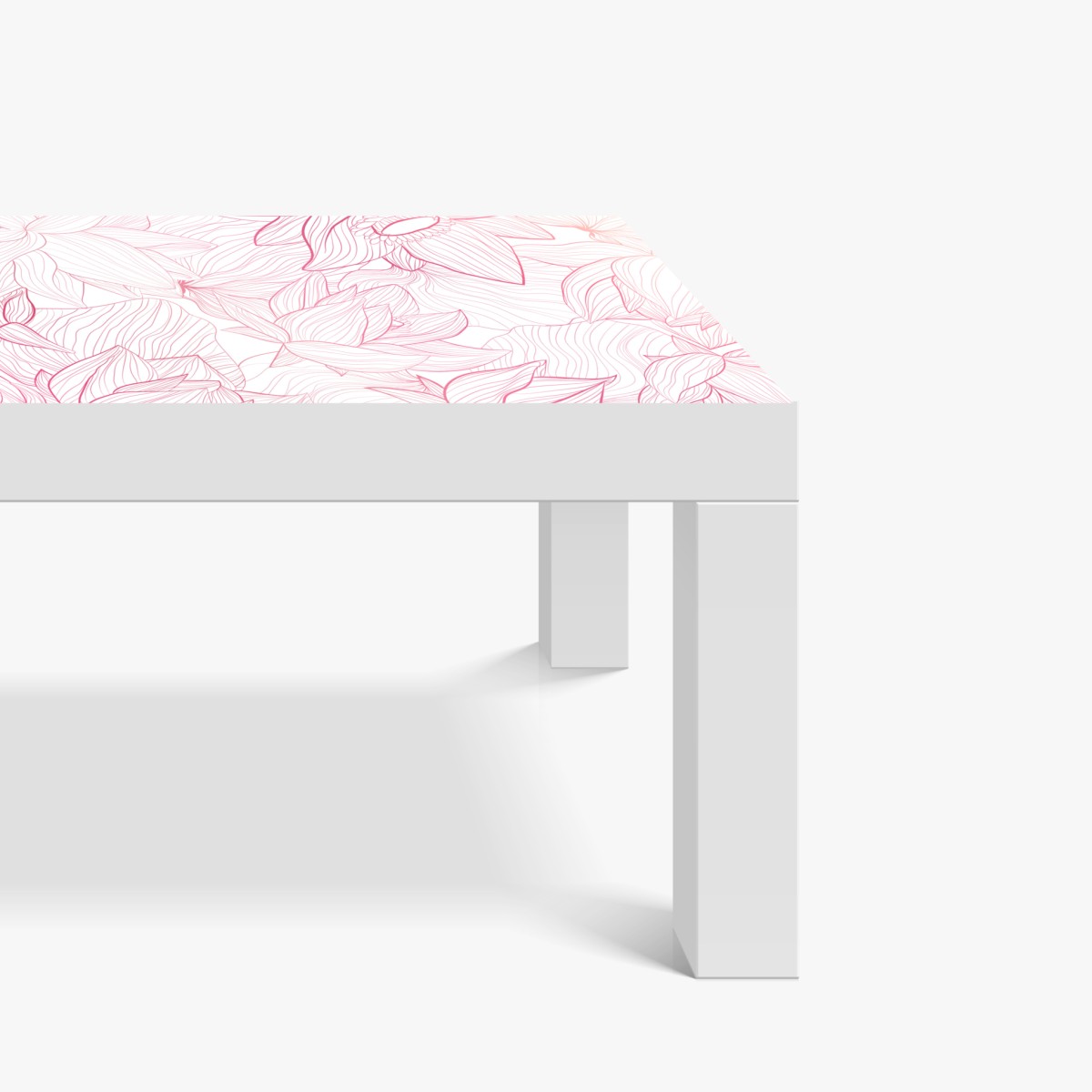 Naklejka na biurko i stół delikatny różowy wzór kwiatowy – Wallissimo® Naklejka na biurko i stół delikatny różowy wzór kwiatowy – Wallissimo®