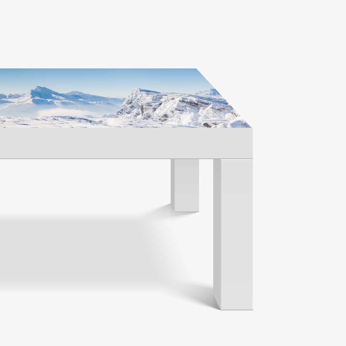 Naklejka na biurko i stół spokojna panorama zaśnieżonych gór – Wallissimo® Naklejka na biurko i stół spokojna panorama zaśnieżonych gór – Wallissimo®