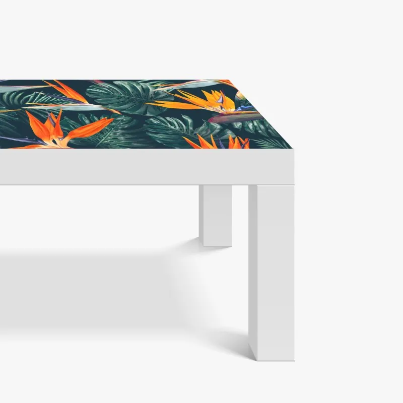 Naklejka na biurko i stół złote słońce nad minimalistycznymi górami – Wallissimo®