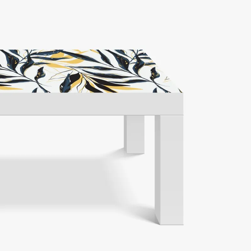 Naklejka na biurko i stół turkusowa abstrakcyjna faktura olejna – Wallissimo®