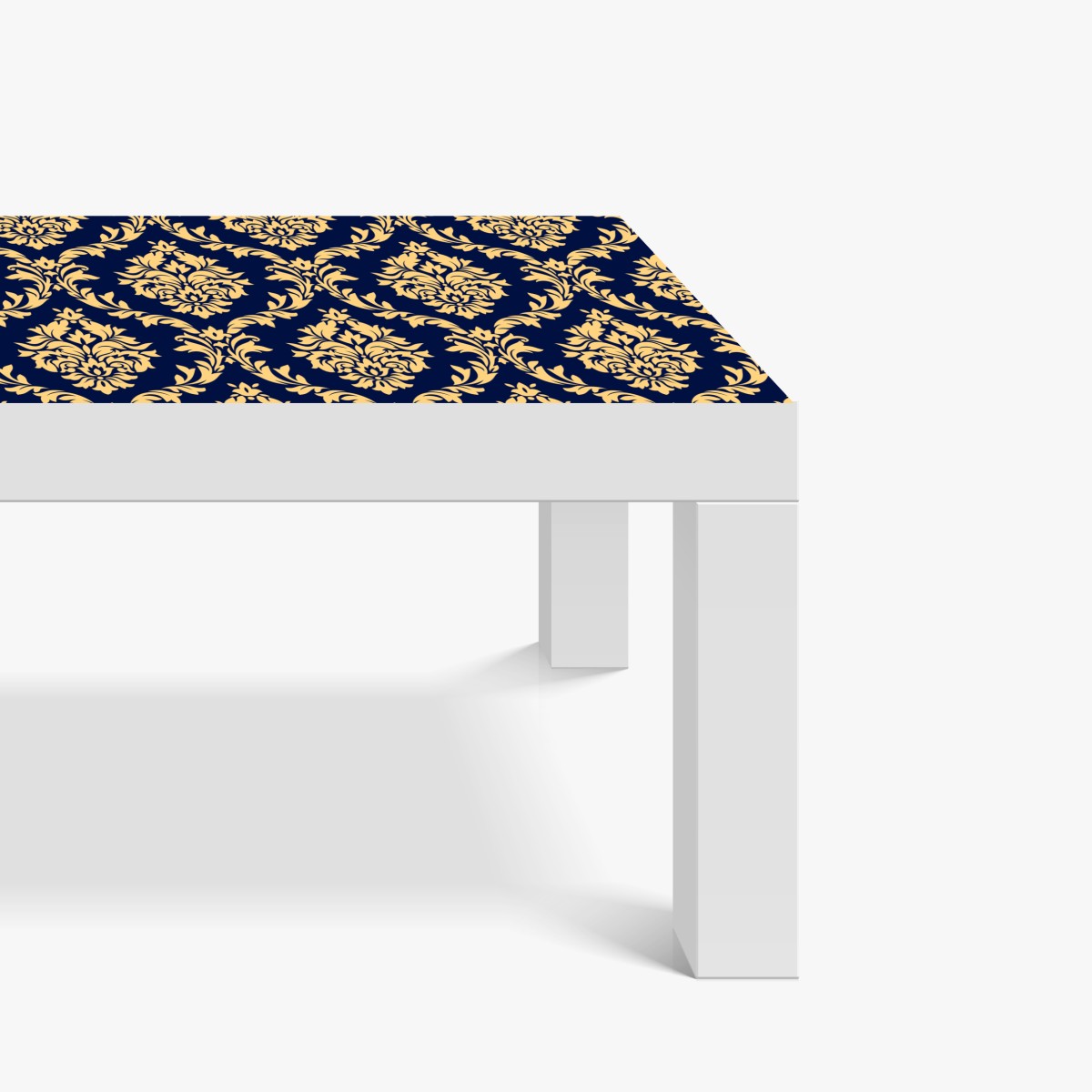 Naklejka na biurko i stół wzór damaskowy w odcieniach złota i granatu – Wallissimo® Naklejka na biurko i stół wzór damaskowy w odcieniach złota i granatu – Wallissimo®