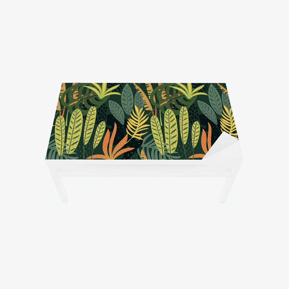 Table & desk veneer vibrant tropical foliage pattern