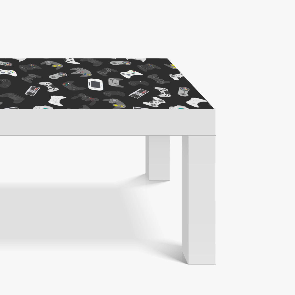 Naklejka na biurko i stół wzór retro kontrolerów do gier – Wallissimo® Naklejka na biurko i stół wzór retro kontrolerów do gier – Wallissimo®