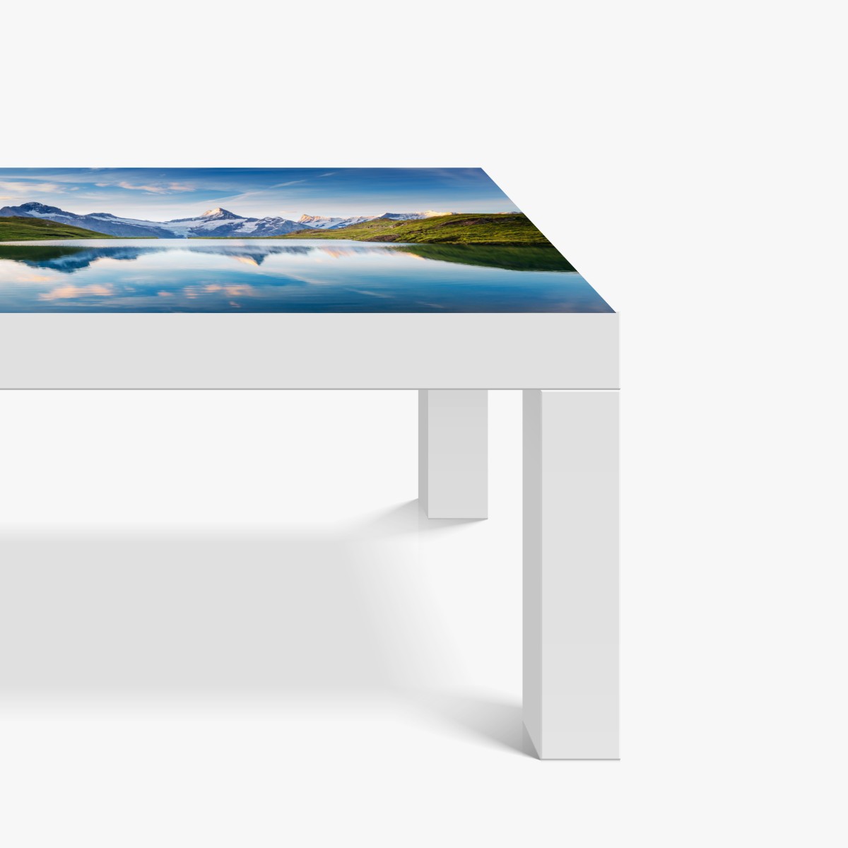 Naklejka na biurko i stół majestatyczne odbicie Alp przy Bachalpsee – Wallissimo® Naklejka na biurko i stół majestatyczne odbicie Alp przy Bachalpsee – Wallissimo®