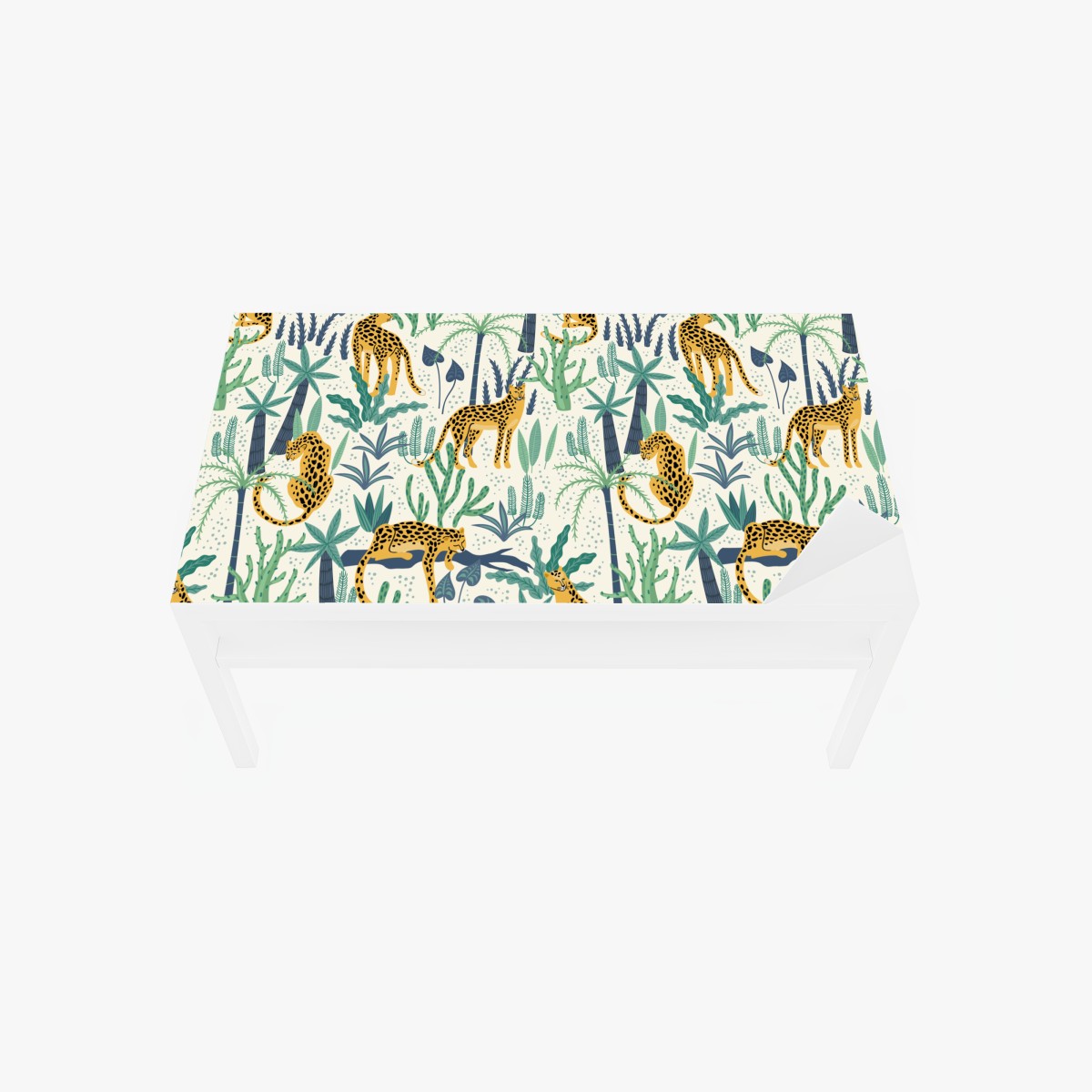 Table & desk veneer tropical leopard jungle pattern