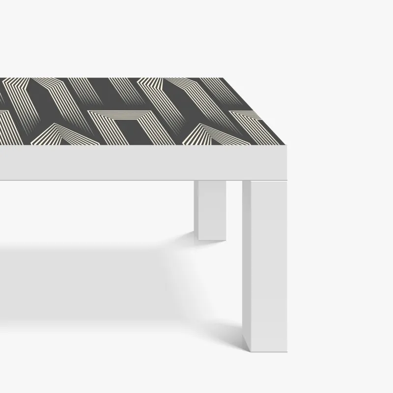 Naklejka na biurko i stół złoty art deco wzór okręgów – Wallissimo®