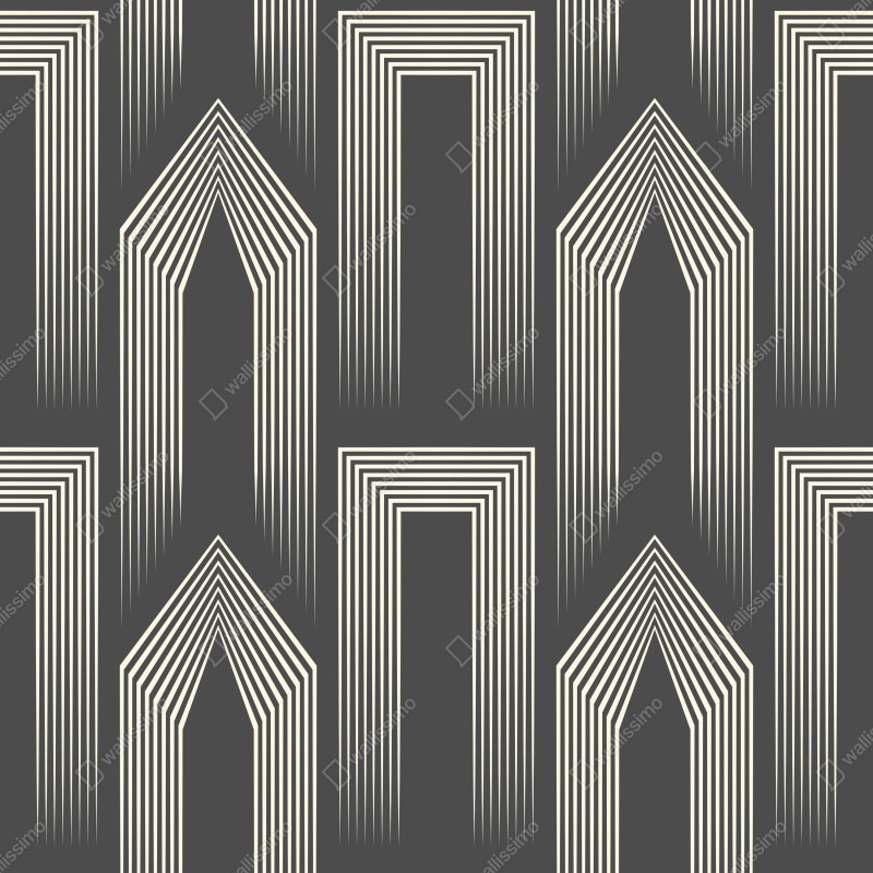 Naklejka na biurko i stół geometryczny wzór art deco w odcieniach szarości i beżu – Wallissimo® Naklejka na biurko i stół geometryczny wzór art deco w odcieniach szarości i beżu – Wallissimo®