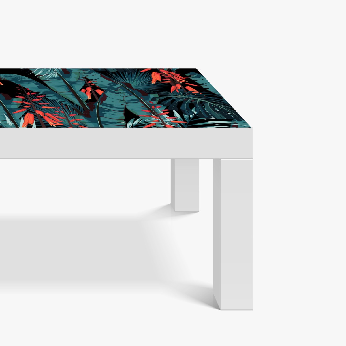 Naklejka na biurko i stół tropikalny turkusowy motyw dżungli – Wallissimo® Naklejka na biurko i stół tropikalny turkusowy motyw dżungli – Wallissimo®