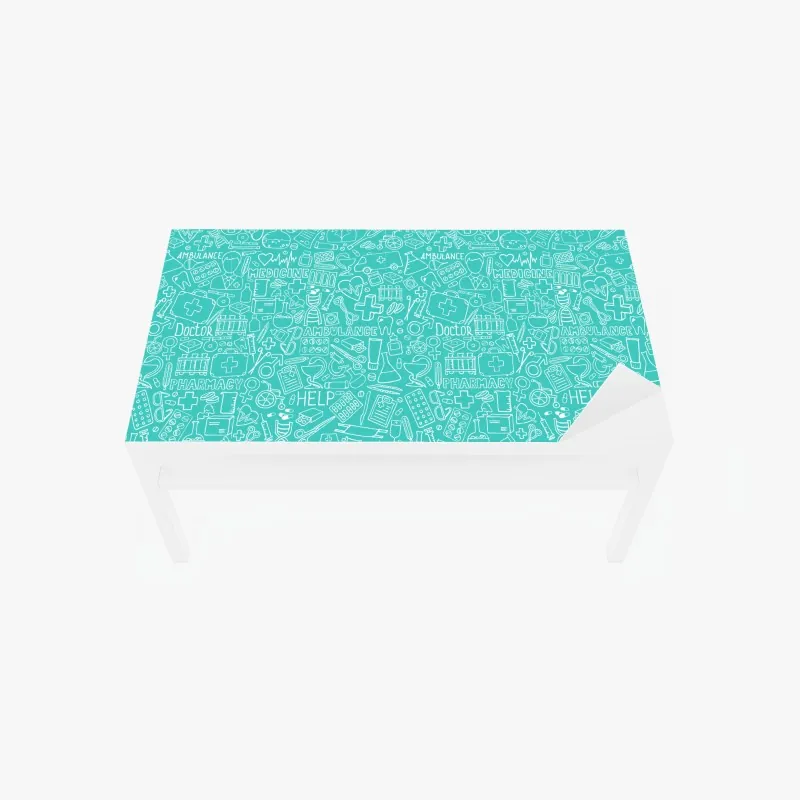 Naklejka na biurko i stół słoneczna zielona łąka o wschodzie – Wallissimo®