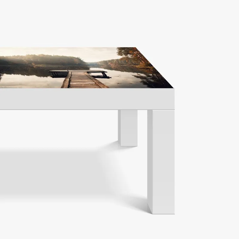 Naklejka na biurko i stół złoty wzór damaskowy na granatowym tle – Wallissimo®