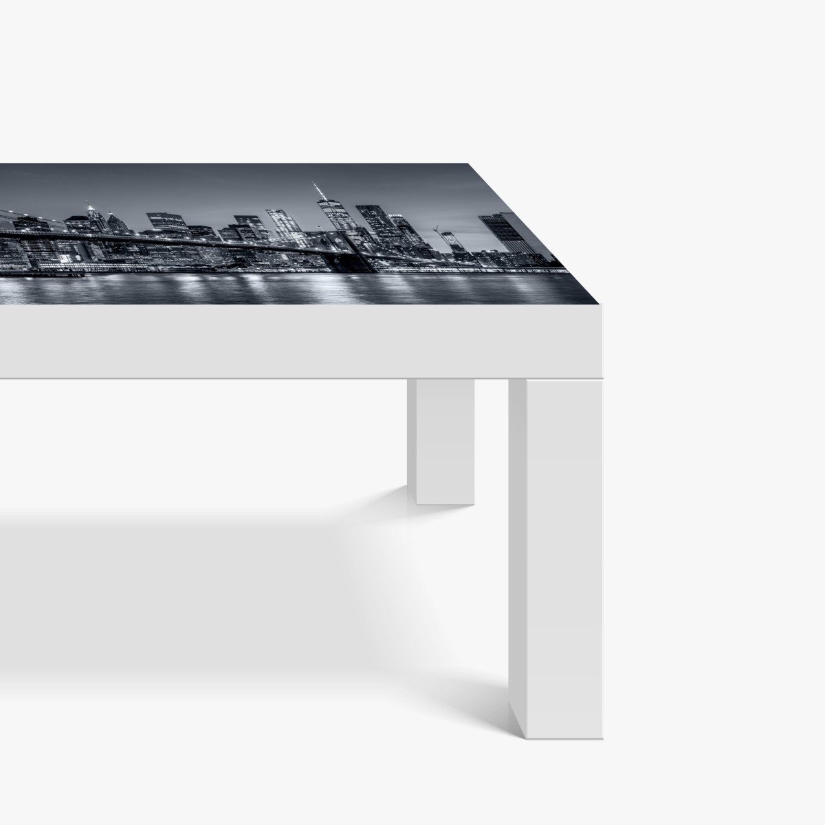 Naklejka na biurko i stół Nowy Jork panorama nocna z Mostem Brooklińskim – Wallissimo® Naklejka na biurko i stół Nowy Jork panorama nocna z Mostem Brooklińskim – Wallissimo®